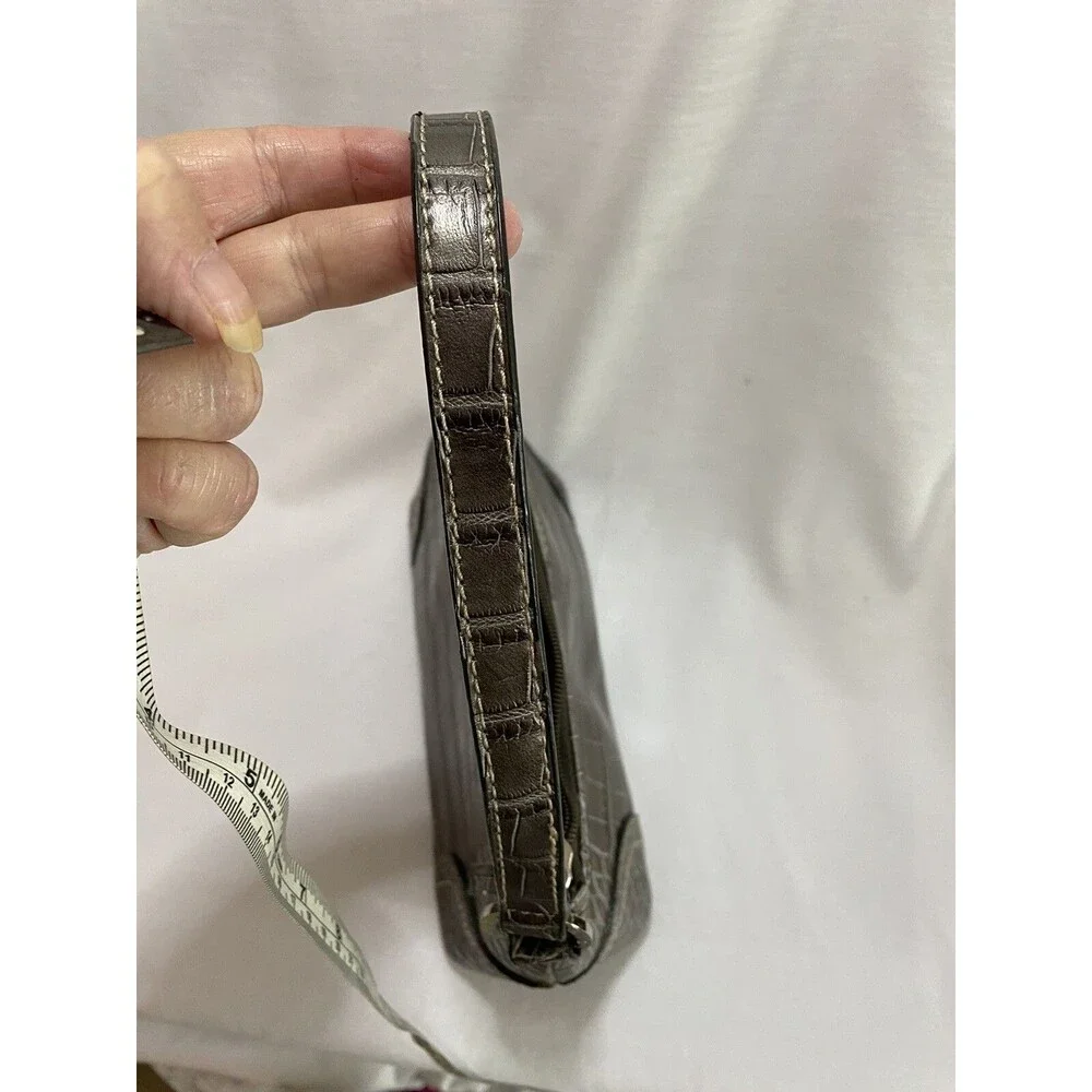 Tommy Hilfiger Small Bag Silver Purse Shoulder Bag Alligator Pattern